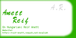 anett reif business card